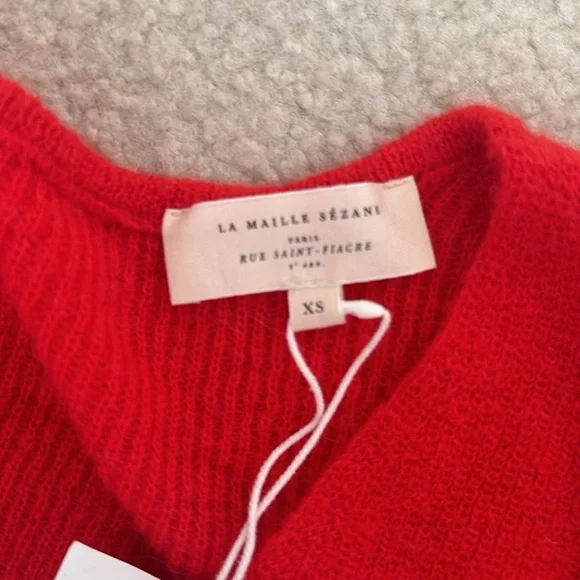 SEZANE - gilet Barry red cardigan - Picture 2 of 4